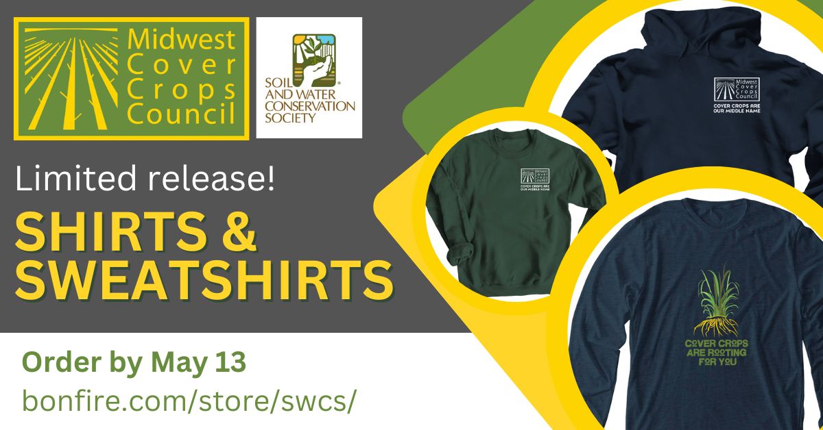 Back by popular demand! 
MCCC and Soil and Water Conservation Society partnered to offer exclusive designs for all the cover crop enthusiasts out there. Check out a variety of color and design options and make sure to place your order before May 13: buff.ly/CweWgL4