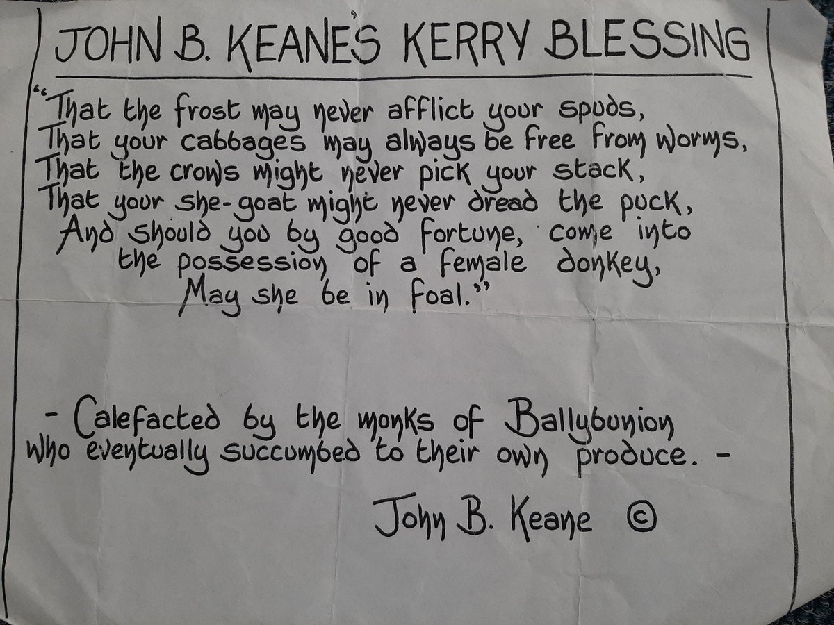 If you're from #Kerry and you need a toast here's a Kerry Blessing <a href="/JohnBKeaneBar/">JohnBKeaneBar</a> #kerry #blessing