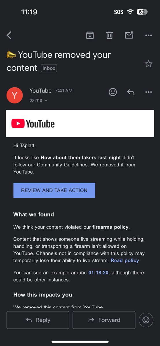 Tsplatt_10's tweet photo. @TeamYouTube youtube needs human reviewers no way i have been banned from streaming for having toys on live stream. No one was in danger or anything with these toy guns. Youtube needs to get it together https://t.co/eOgoHjNxHH
