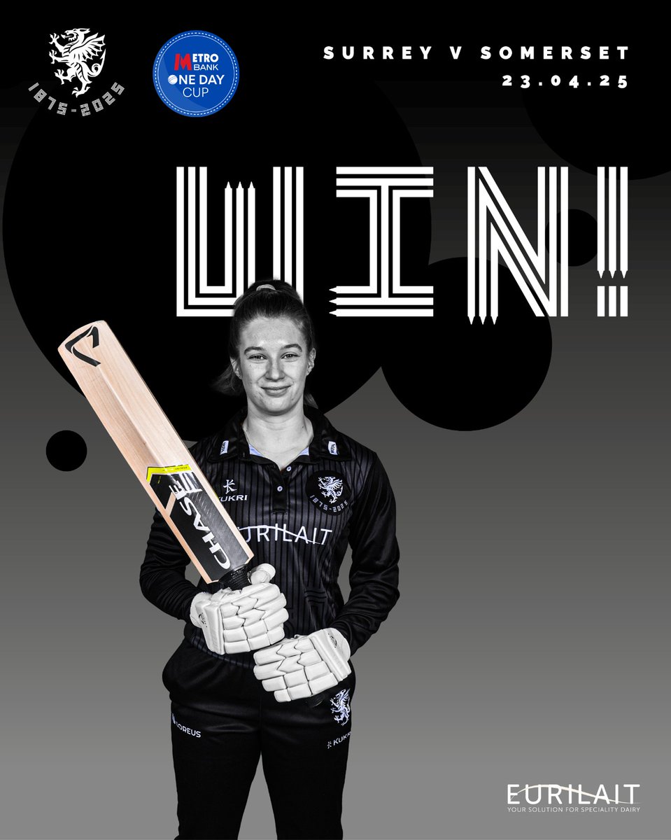 SOMERSET WIN!!! 

Somerset defeat Surrey by 7 wickets (DLS)

#SURvSOM
#WeAreSomerset 
<a href="/Eurilait/">EuriLait</a>