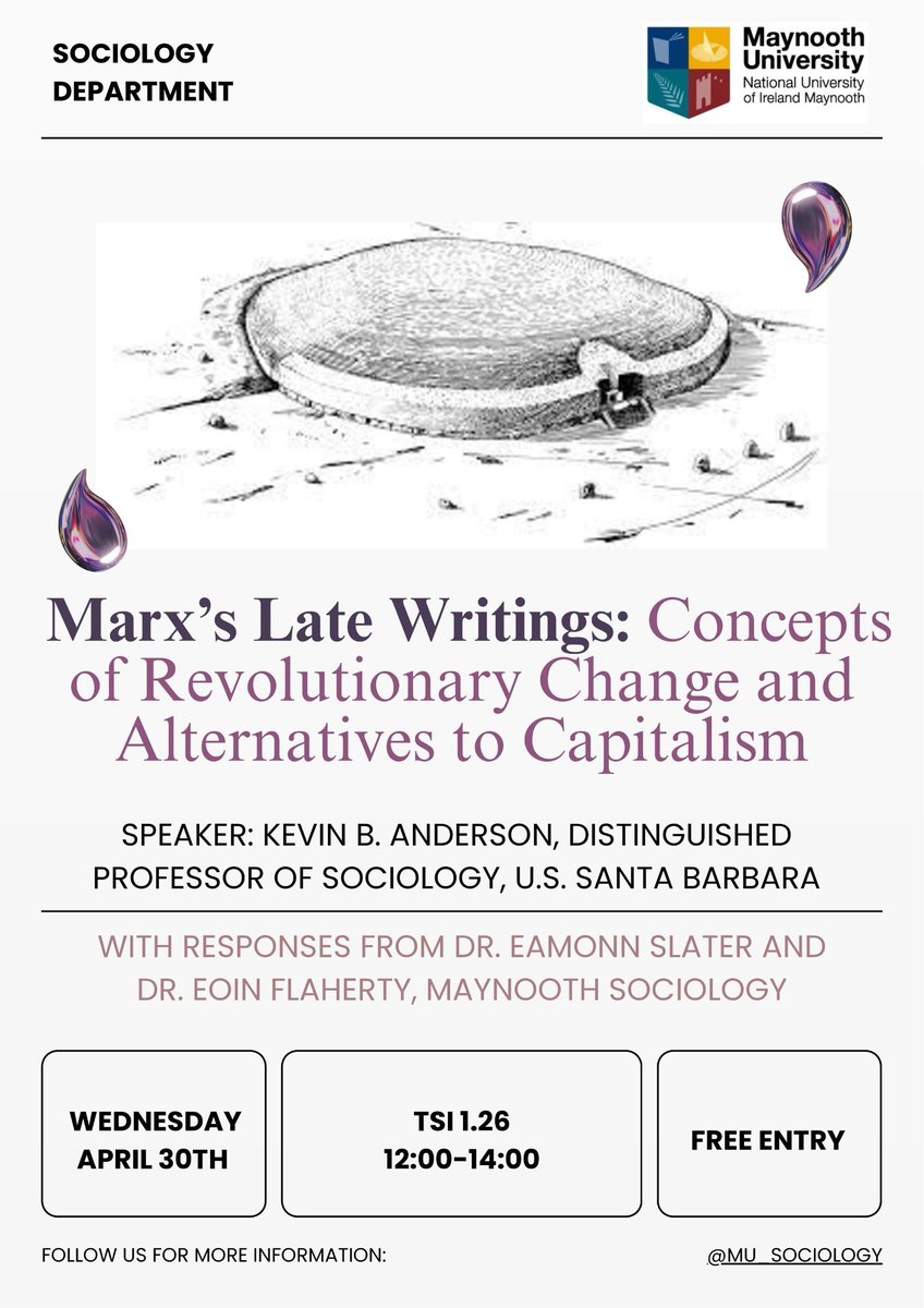For anyone in and around <a href="/MaynoothUni/">Maynooth University</a> next Wednesday (30th April), Kevin Anderson is giving a talk on his recently published book - with Eamon Slater, Eoin Flaherty, Chandana Mathur and myself. 

maynoothuniversity.ie/study-maynooth…