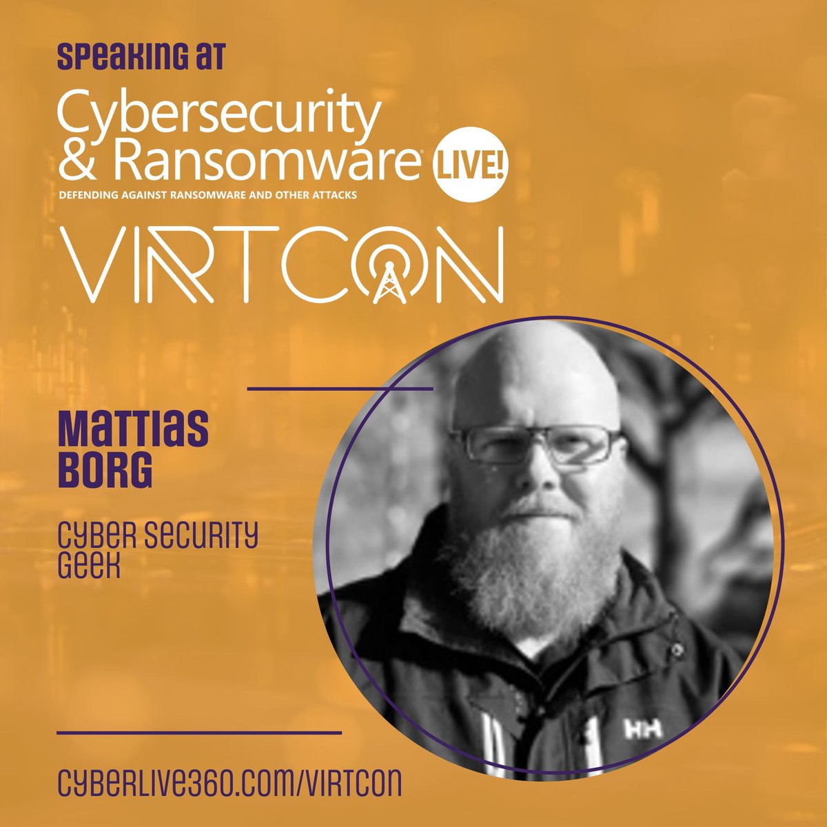 cyberlive360's tweet photo. Meet @mattiasborg82, cybersecurity consultant, threat hunter and VirtCon speaker.

Mattias is an incident response specialist who focuses on threat hunting in the Microsoft defense stack. When he’s not working for customers, he can be found researching vulnerabilities. https://t.co/WE6oBGAx8e
