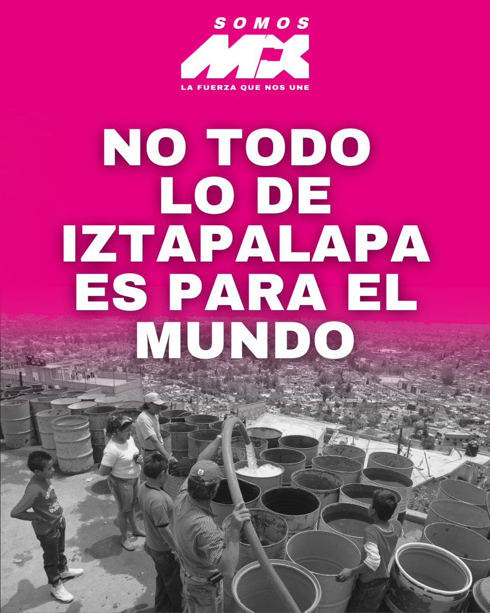SomosMxMexico's tweet photo. ‼️Los que gobiernan han decidido que la pobreza, la falta de agua y la inseguridad se queden.
Marquemos ya la diferencia. ¡Asiste a la Asamblea Constitutiva de #SomosMx del #Distrito18 en #Iztapalapa.
📍 Salón Jardín Los Pavorreales.
⌚️15:30hrs
#LaFuerzaQueNosUne https://t.co/xYtt6YmSL3