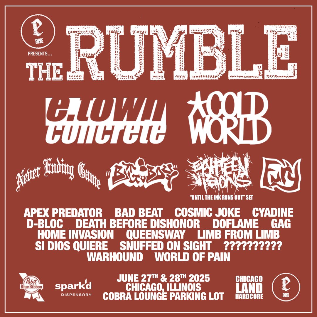 SNUFFED ON SIGHT JOINING THE SATURDAY LINEUP

tickets: linktr.ee/therumble