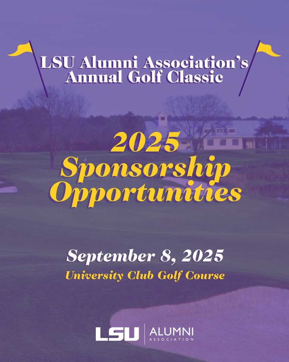 Align your brand with excellence - sponsor our LSU Alumni Golf Classic and connect with leaders on and off the green. We offer sponsorships that provide flexibility for any business wanting to participate. Become a sponsor today and elevate your brand's visibility!