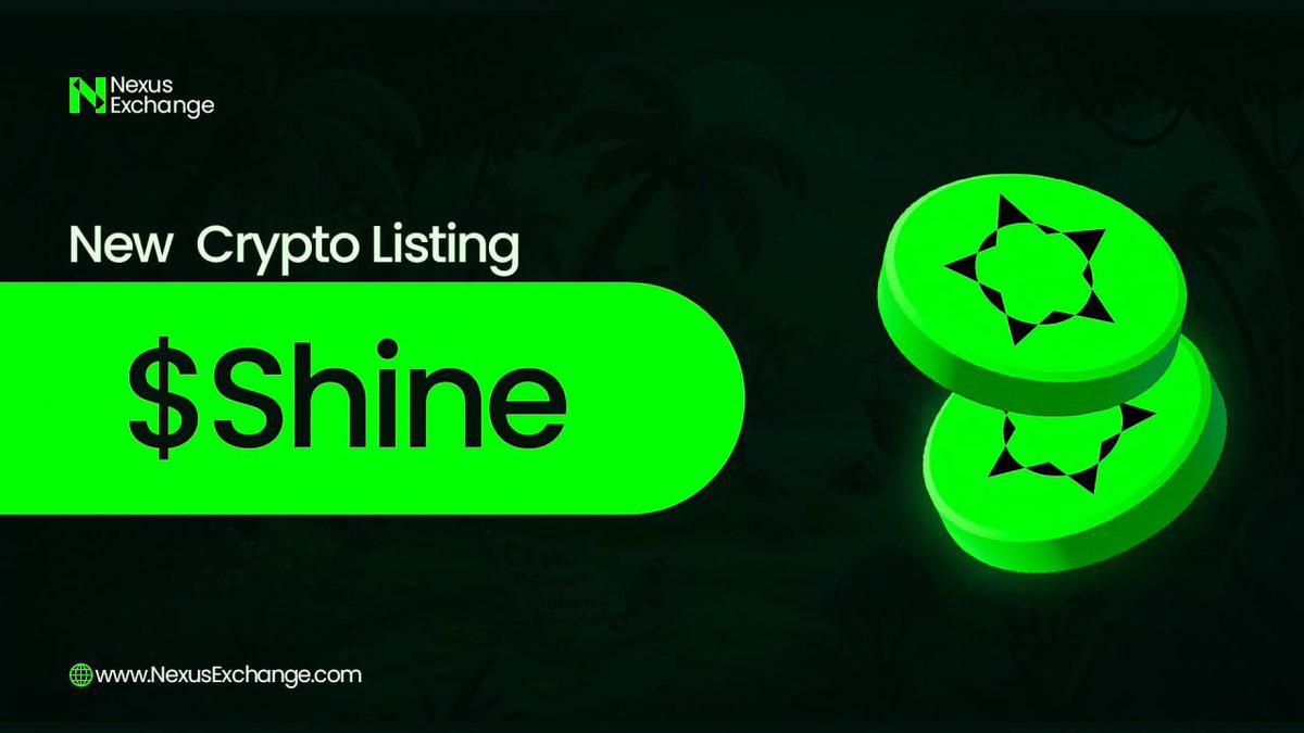 Dcoregraphics's tweet photo. Big news!
$Shine is now officially listed on @nexusexchange!
Start trading the newest bright star in the crypto universe today.

Explore more at https://t.co/meuUAoVZkU
#ShineCoin #CryptoListing #NexusExchange #Altcoin #CryptoNews #Web3 https://t.co/bEfBLBQaRo
