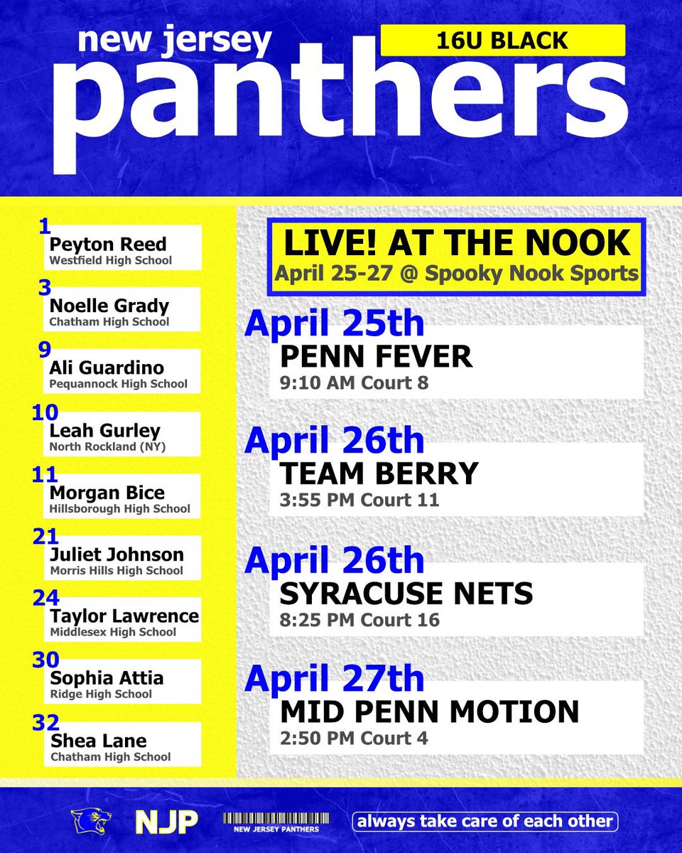 Shea Lane (@shealane5011) on Twitter photo Here is my schedule for Spooky Nook this weekend. Can’t wait!! #earnit
<a href="/nj_panthers/">NJ Panthers</a> <a href="/chatgirlshoops/">Chatham High School (NJ) Girls Basketball</a> <a href="/CoachJordanNJP/">Jordan Stites</a> Here is my schedule for Spooky Nook this weekend. Can’t wait!! #earnit
<a href="/nj_panthers/">NJ Panthers</a> <a href="/chatgirlshoops/">Chatham High School (NJ) Girls Basketball</a> <a href="/CoachJordanNJP/">Jordan Stites</a>