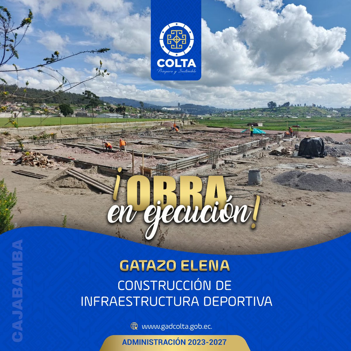 Municipio_Colta's tweet photo. 👨‍🔧¡Avanzamos con la Construcción de la Infraestructura Deportiva en Gatazo Elena, parroquia Cajabamba❗

#Colta #Chimborazo #Cajabamba #JulioGuaminga https://t.co/OXbShvoU7h