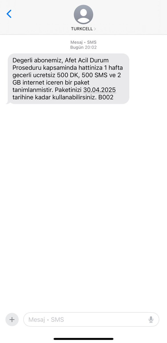 muserrefkoce's tweet photo. Teşekkürler Turkcell ama bedava dakikadan ziyade afet anında çeken bir operatöre ihtiyacımız var @Turkcell https://t.co/kVYaUAnpHr