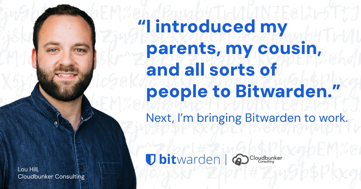 Bitwarden's tweet image. Love how Bitwarden secures your personal life? Join other Bitwarden users and #bringit to your workplace! Check out these resources to get started: btwrdn.com/42KwrYK