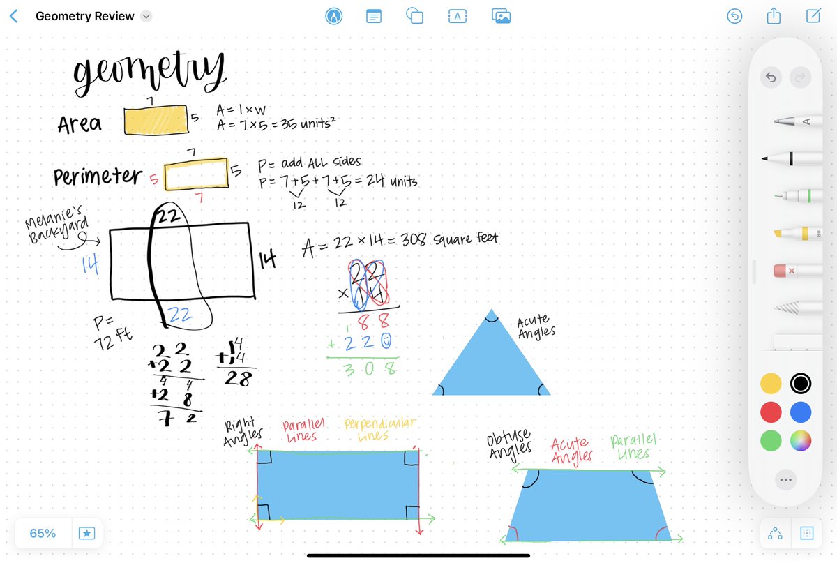 I love how #Freeform enhances my ability to model Tier 1 instruction in math! The endless canvas was the perfect space for me to add drawings and shapes to show essential skills related to geometry. PLUS, I was able to walk around the room while teaching! #RISDBeTheOne