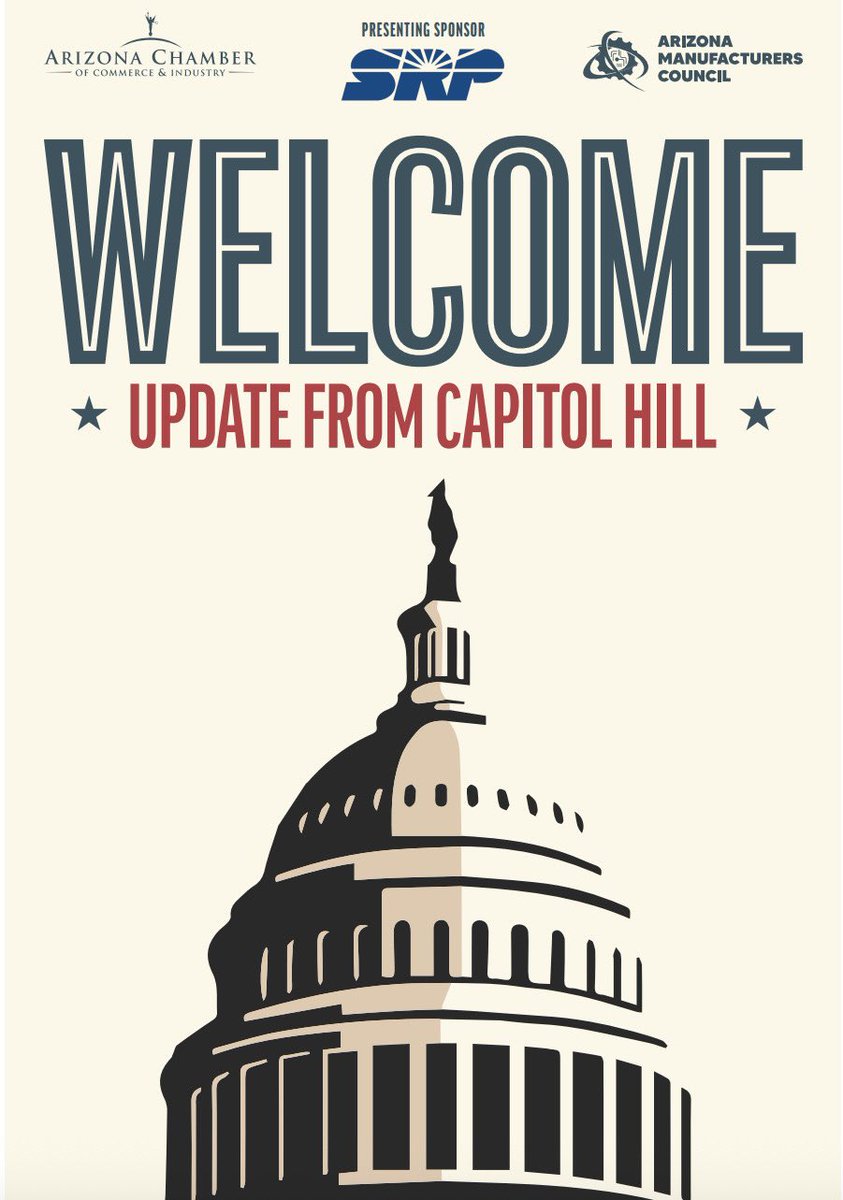 Today’s the day! We’re gearing up for our 2025 #UpdateFromCapitolHill 🏛️
 Looking forward to hearing from <a href="/SenMarkKelly/">Senator Mark Kelly</a>, <a href="/RubenGallego/">Ruben Gallego</a>, <a href="/RepAndyBiggsAZ/">Rep Andy Biggs</a>, <a href="/JuanCiscomani/">Juan Ciscomani</a>, <a href="/RepEliCrane/">Rep. Eli Crane</a>, and <a href="/RepAbeHamadeh/">Office of Congressman Abe Hamadeh</a> on the key federal issues and policies impacting Arizona's job creators.
