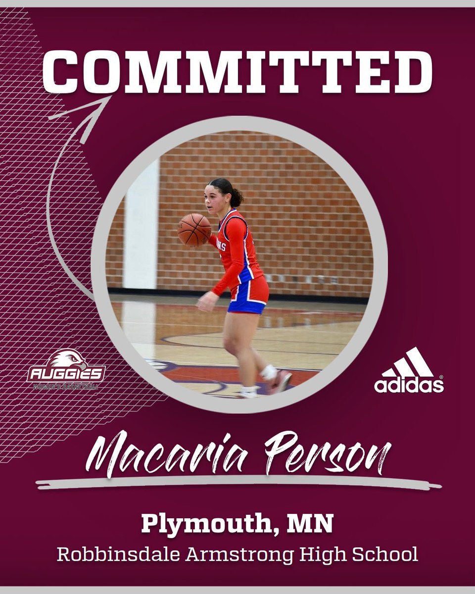 New Auggie Alert! 🦅🦅🦅

We’re excited to welcome Macaria Person to the Augsburg WBB family! Macaria comes from Armstrong High School and will be joining our program this upcoming fall! Go Auggies! 🦅 #auggiepride