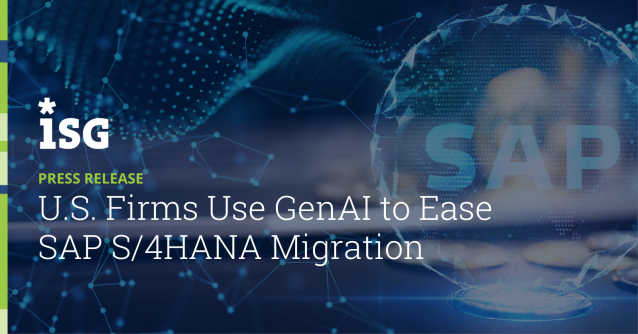 segel_bill's tweet photo. U.S. enterprises are more open to SAP S4/HANA cloud migration with advances in GenAI and real-time analytics, an ISG Provider Lens™ report says. Providers are deploying new technologies to reduce client concerns about risks and delays in moving to cloud. https://t.co/CRvHd9NDW7 https://t.co/P5dRjKKO5Q