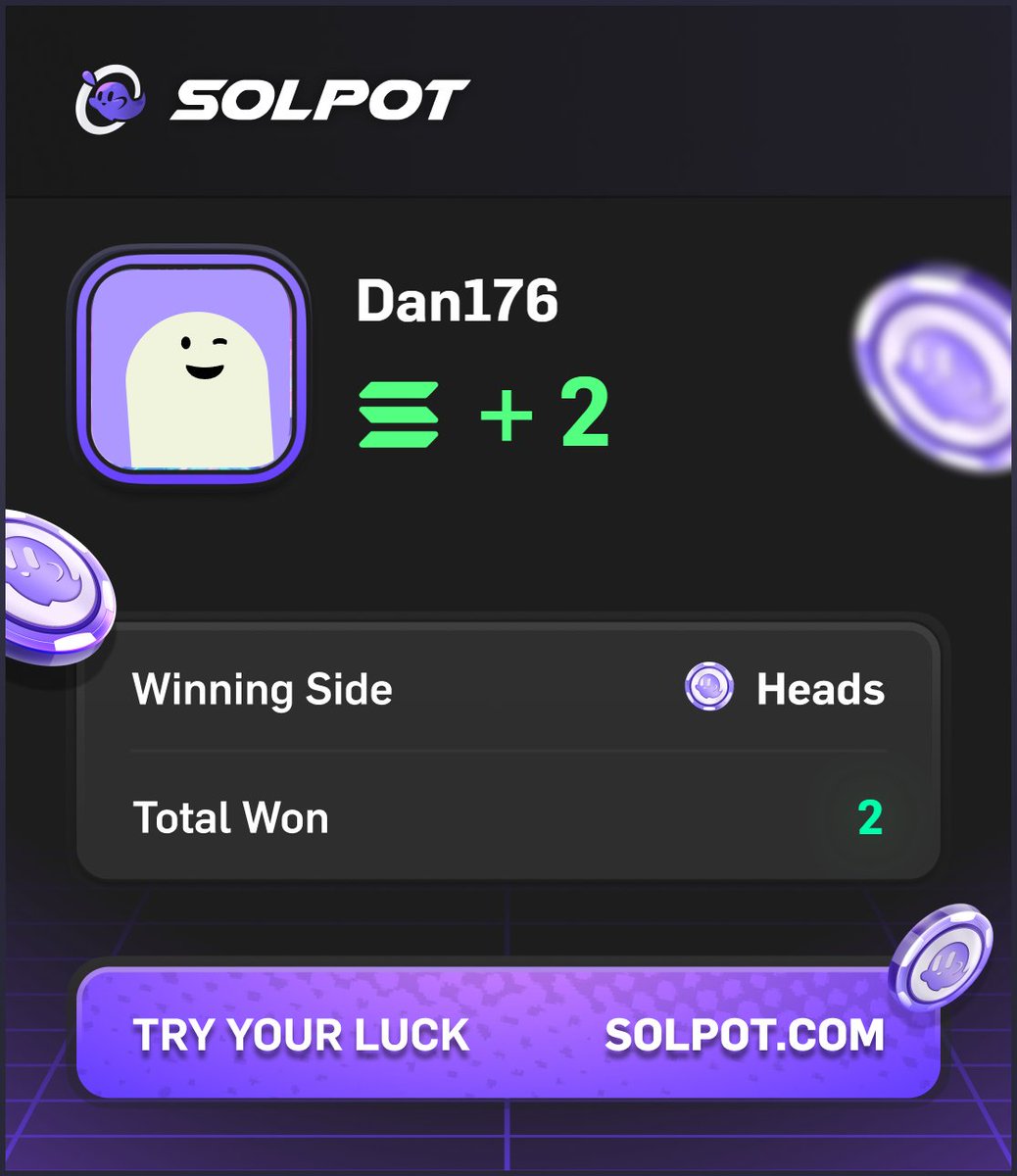 dan123's tweet image. 2 SOL GIVEAWAY

Just won 2 SOL on @solpotcom, giving it away to one person who:

Retweets
Follows me &amp;amp; @Solpotcom
Comments their SOL addy
