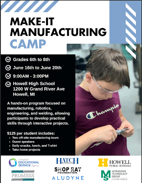 LivCareerDev's tweet photo. Summer Camp opportunity for Livingston County students, grades 6th - 8th!  Scan to register! #LESA  #Brighton #Fowlerville  #Hartland #Howell #Pinckney https://t.co/p77pZOf3Of