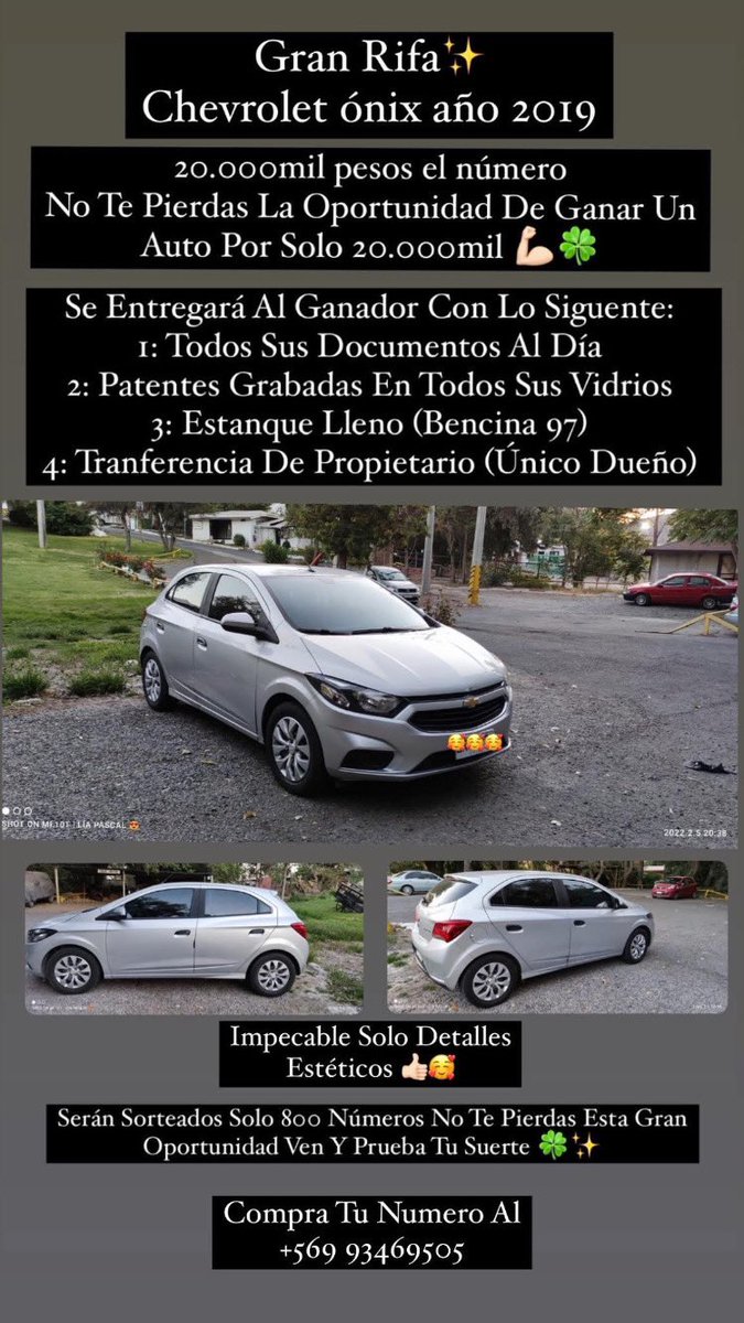 Rifa a Beneficio! Mi hermano y su familia sufrió un incendio q consumió 4 casas. Si quieren comprar números ahí está el wuatsap de una de mis sobrinas! Se agradece un RT