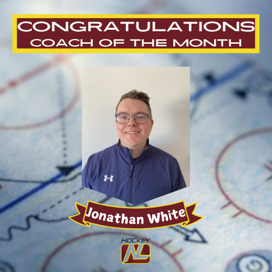 hockeynl1935's tweet image. 👏 Congrats to Jonathan White of Twillingate Minor Hockey—Hockey NL’s Male Coach of the Month for March 2025! His fairness, dedication, and inclusive spirit make him a true role model. 🏒 #HockeyNL #CoachLife