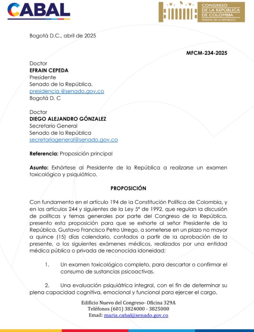 María Fernanda Cabal tweet media