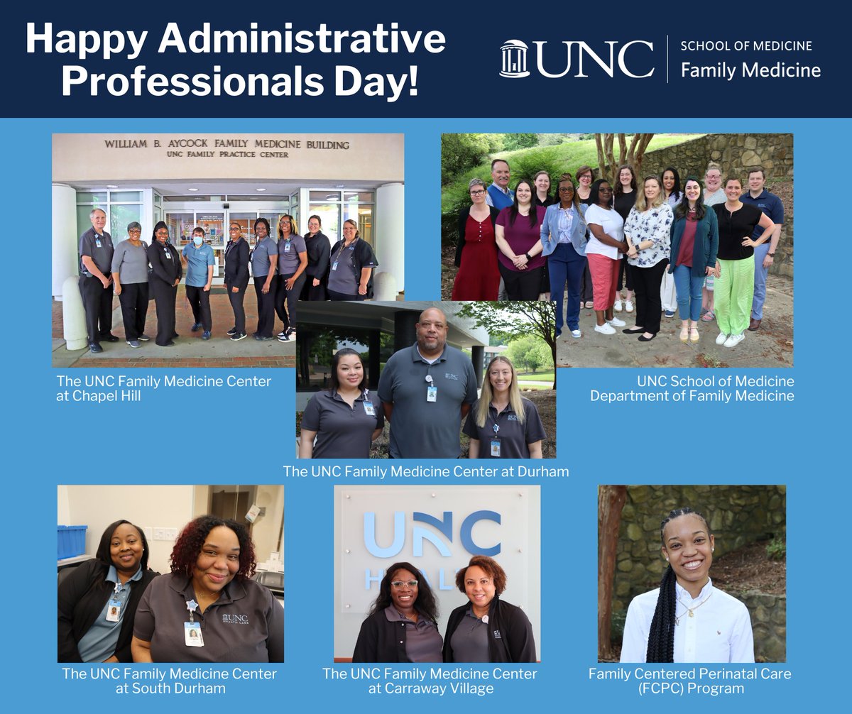 Happy #AdministrativeProfessionalsDay! We celebrate our clinic admin professionals at our clinics, the first friendly face our patients meet; &amp; our departmental professionals, who manage programs &amp; coordinate work to forward our educational, research, &amp; community outreach needs.