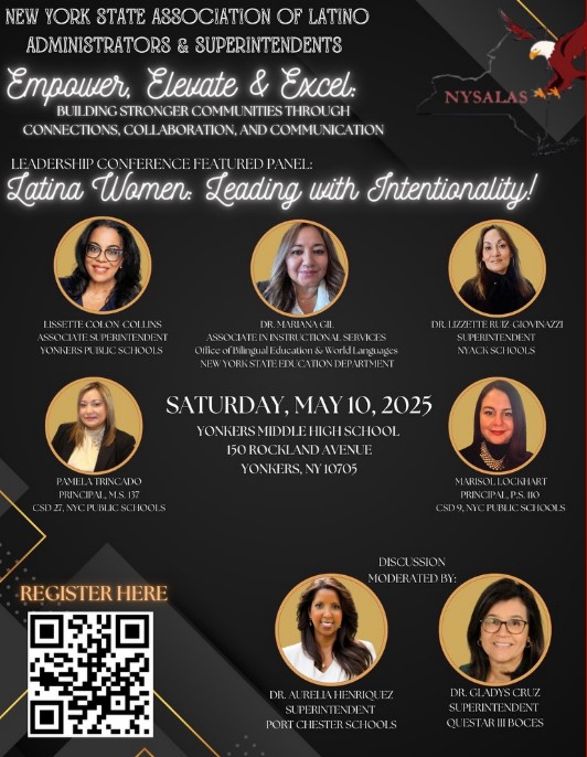 Our New York State affiliate’s Annual Scholarship Gala &amp; 5th Annual Leadership Conference takes place May 9-10 in Yonkers. See below for details about the speakers, and a special panel discussion “Latina Women Leading with Intentionality.” nysalas.org @nysalas