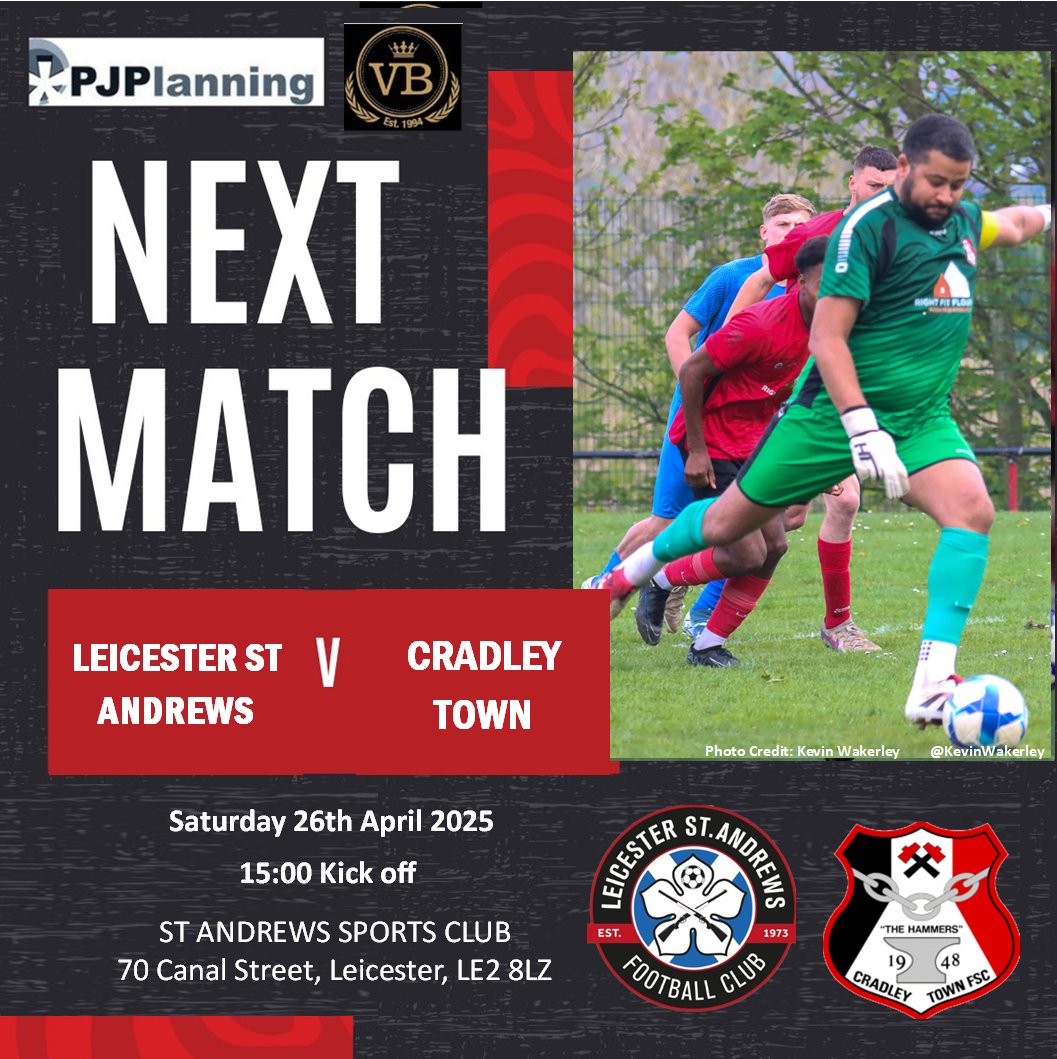 🔴⚫️⚒️NEXT MATCH ⚒️⚫️🔴
MFL Division One - Playoff Semi Final

A playoff trip to Leicester St Andrews awaits this Saturday and without doubt one of the biggest games in the club's history.

Be great to see you there. There are a few seats available on the coach. Details below.