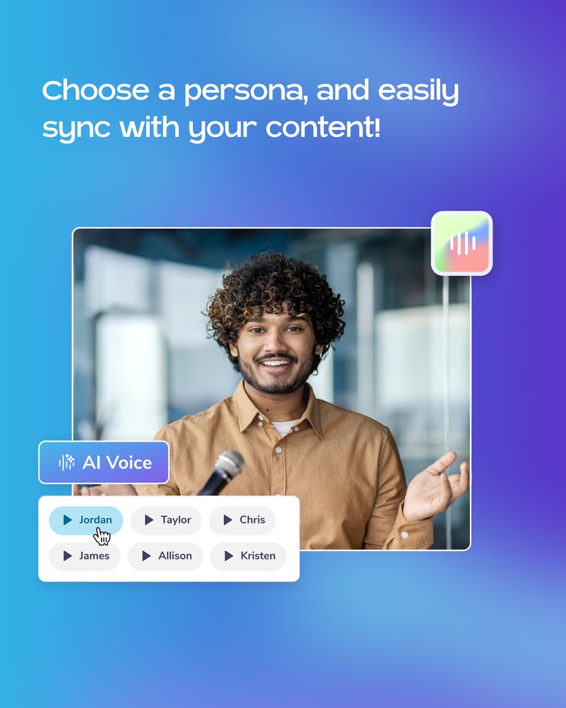 Introducing... instant voiceovers!🎙️✨ Type in your text, select a persona that matches your style, and transform it into high quality audio! Learn more: bit.ly/newaivoice