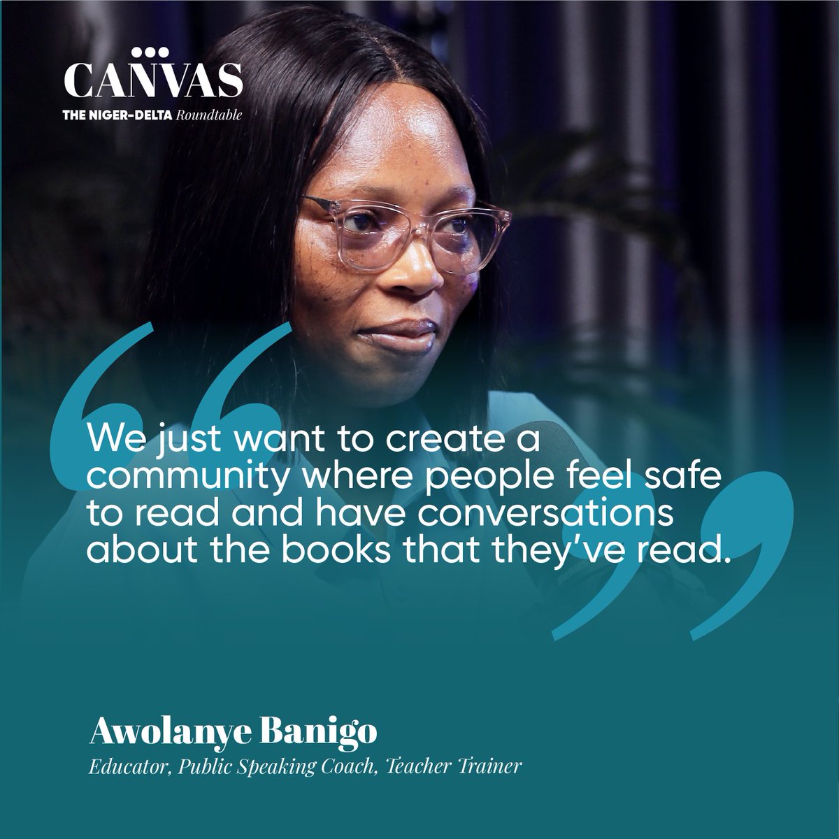 CanvasOnair's tweet photo. Quotes from @awoli  (guest) 

Watch the full Episode #47: Is Reading Still Cool? with our anchor  @Dee_shark  on our youtube channel 👇 https://t.co/LAVaRyZnVn 

Brought to you by @raecafrica 

#nigerdelta #podcast #canvas #ndcpodcast #PoweringLives https://t.co/U6C2qmnH6W
