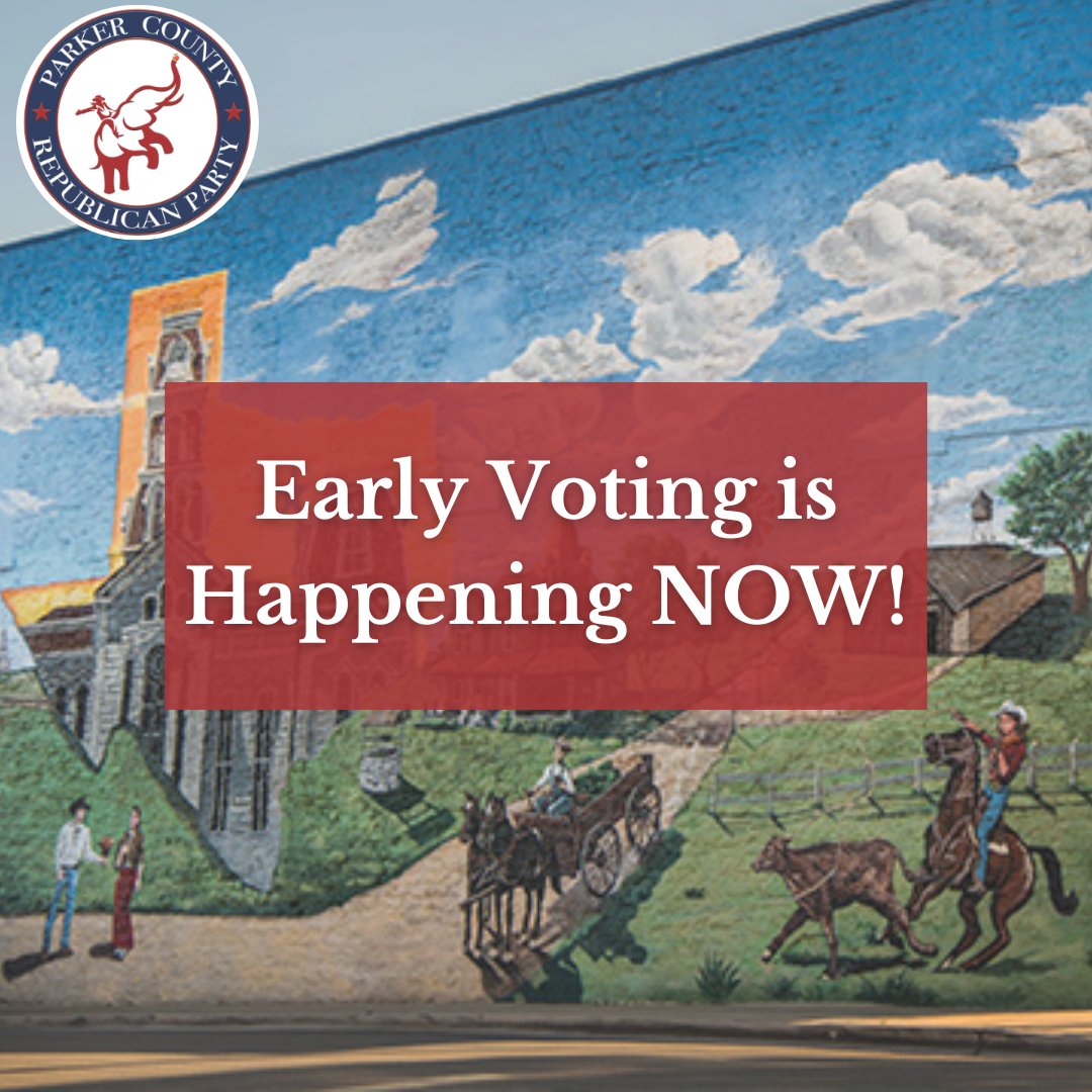 With Early Voting underway for the May 3rd elections, make sure to check out our elections page!

There you can find the answers to our candidate survey, voting sites, and sample ballots. Get out and vote!

parkercountygop.com/elections