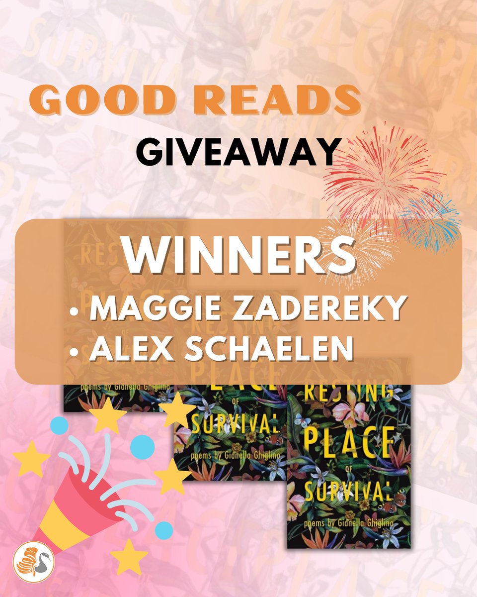 🎉 Congrats to our Goodreads Giveaway winners 🎉

➡️Maggie Zadereky 
➡️Alex Schaelen!

You’ve each won a copy of Resting Place of Survival by Gianella Ghiglino, a hauntingly beautiful debut from Jaded Ibis Press. 📚✨

We can’t wait for you to dive into this powerful story