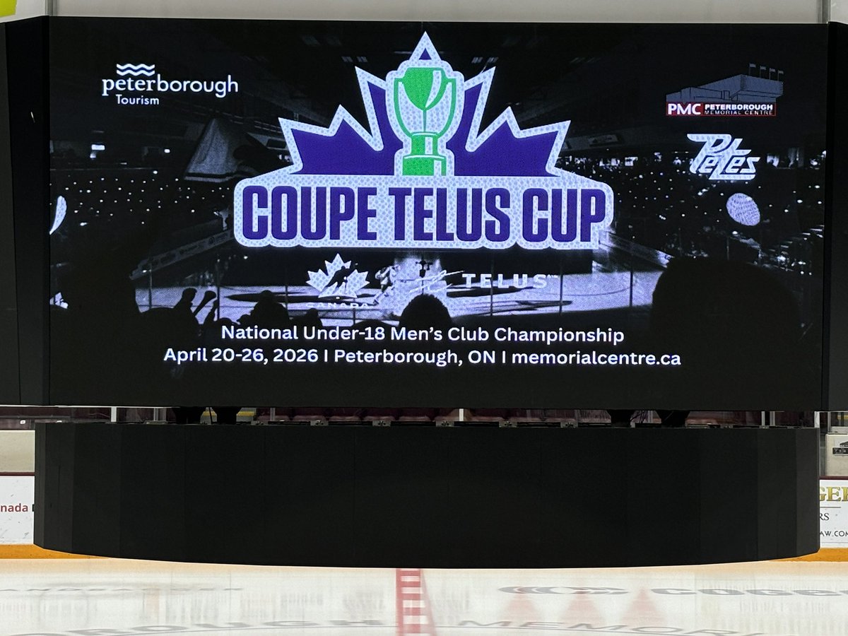 GregDavis_'s tweet photo. Big hockey news for Peterborough. The city will host the 2026 Telus Cup national U18 men’s championship. For the first time Peterborough will have a team in the event. https://t.co/OGGEVAHFr7
