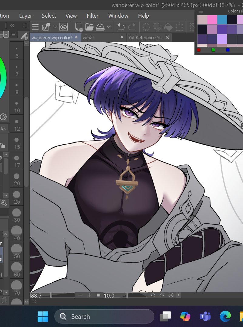 Wip 💜🩵

#GenshinImpact #Genshin #scaramouche #wanderer #game #fanart