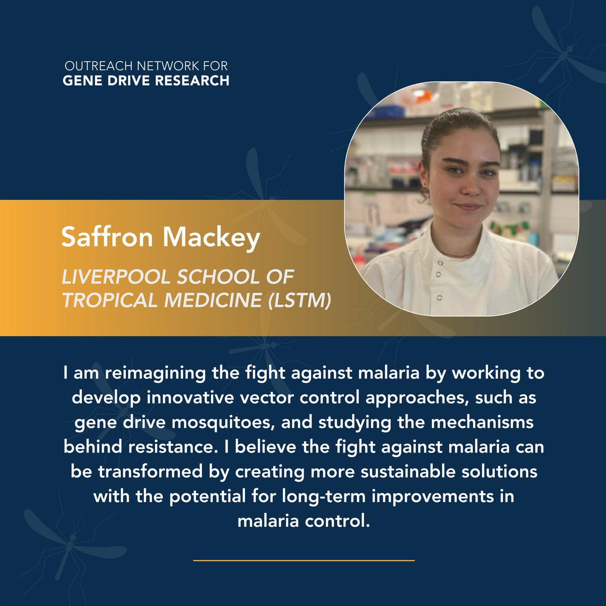 Malaria still claims a life every single minute.
 
Saffron Mackey @lstmnews is reimagining the fight against #malaria by developing innovative vector control approaches 🔬🧬

#WMD2025 #MalariaEndsWithUs