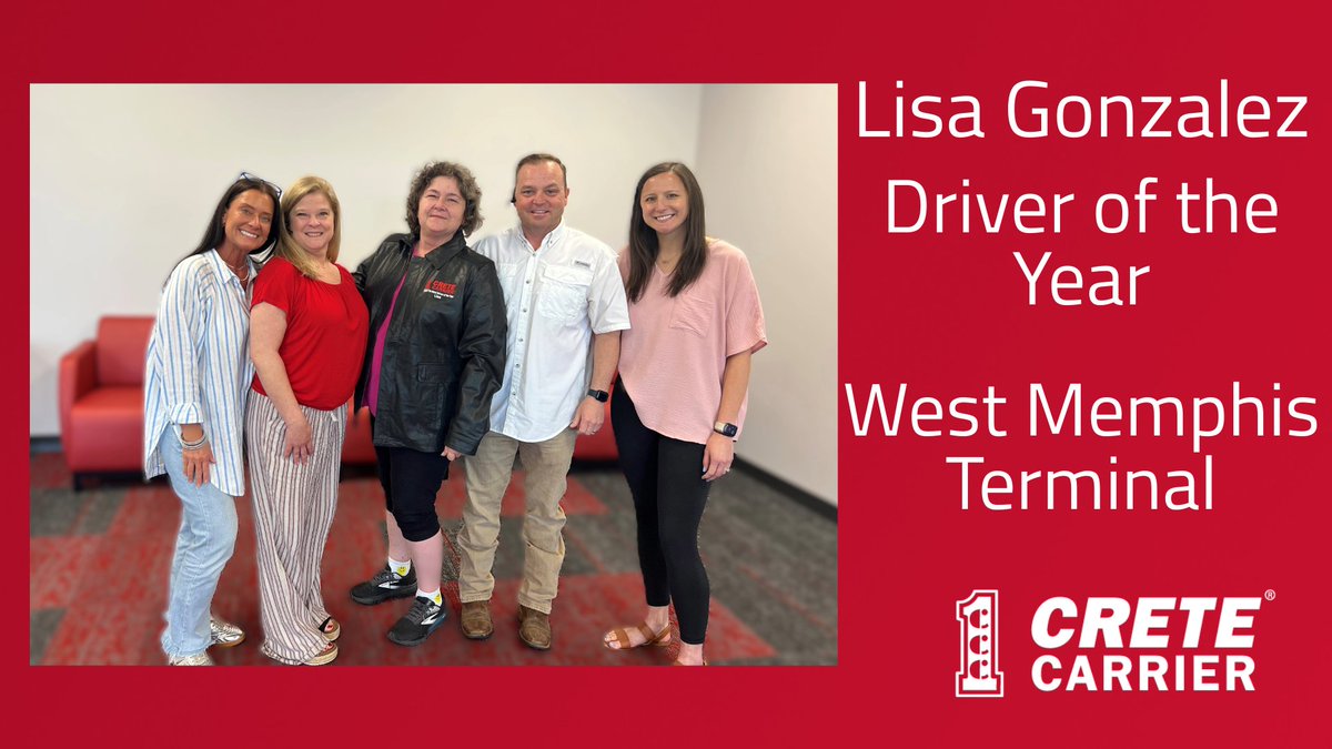 Nice jacket Lisa!
Lisa Gonzalez recently received her 2024 Terminal Driver of the Year Award from the West Memphis team. Congratulations, and thank you for your commitment to safety, professionalism, and customer service! 
#trucking #trucker #supplychain