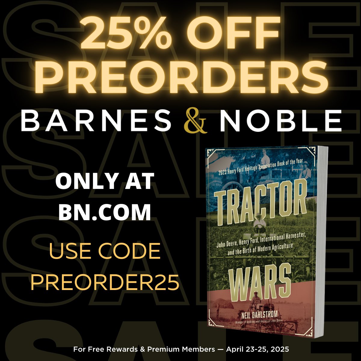 I am thrilled to share that a paperback version of Tractor Wars  is coming in a few weeks. Thanks to #BNPreorder, you can order your copy now for 25% off. Go to BN.com to order.