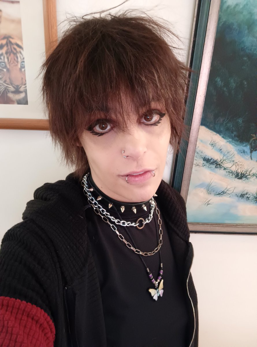 Okay so salon did me dirty awhile back (asked for a trim and they cut all my length off without asking) dysphoria been kicking my ass of late but I feel really cute rn :3