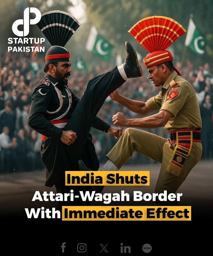 MuhammadAbsar56's tweet photo. INDIA SHUTS ATTARI-WAGAH BORDER WITH IMMEDIATE EFFECT.#Indiafalseflag
#IndiaPakistanBorder #WagahBorder #BreakingNews https://t.co/xB7NRwruUt