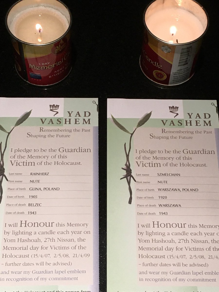 redfred90210's tweet photo. Remembering Nute Rainherz and Nute Szmelcman. May their memory be a blessing.   #YomHashoah https://t.co/XFFOVGX7M6