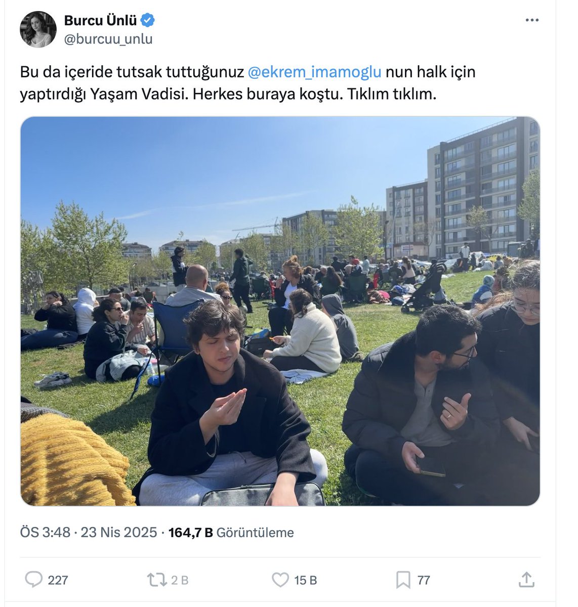 Beylikdüzü Yaşam Vadisi'nin %95'i, AK Partili Vehbi Orakçı ve Yusuf Uzun tarafından yapılmıştı. Koskoca Yaşam Vadisi'ni de çalıyorlar.
<a href="/burcuu_unlu/">Burcu Ünlü</a>