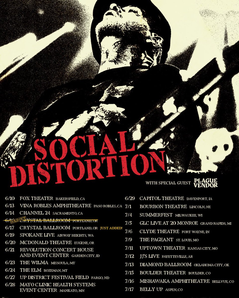 Portland, the Crystal Ballrooms is sold out.  We’ve added a second night, as well as a few Colorado shows.  Pre-Sale for these shows starts NOW with the code: BALLANDCHAIN.

7/15 - Boulder Theater Boulder, CO 
7/16 - Mishawaka Ampitheatre Bellvue, CO 
7/17 - Belly Up Aspen, CO