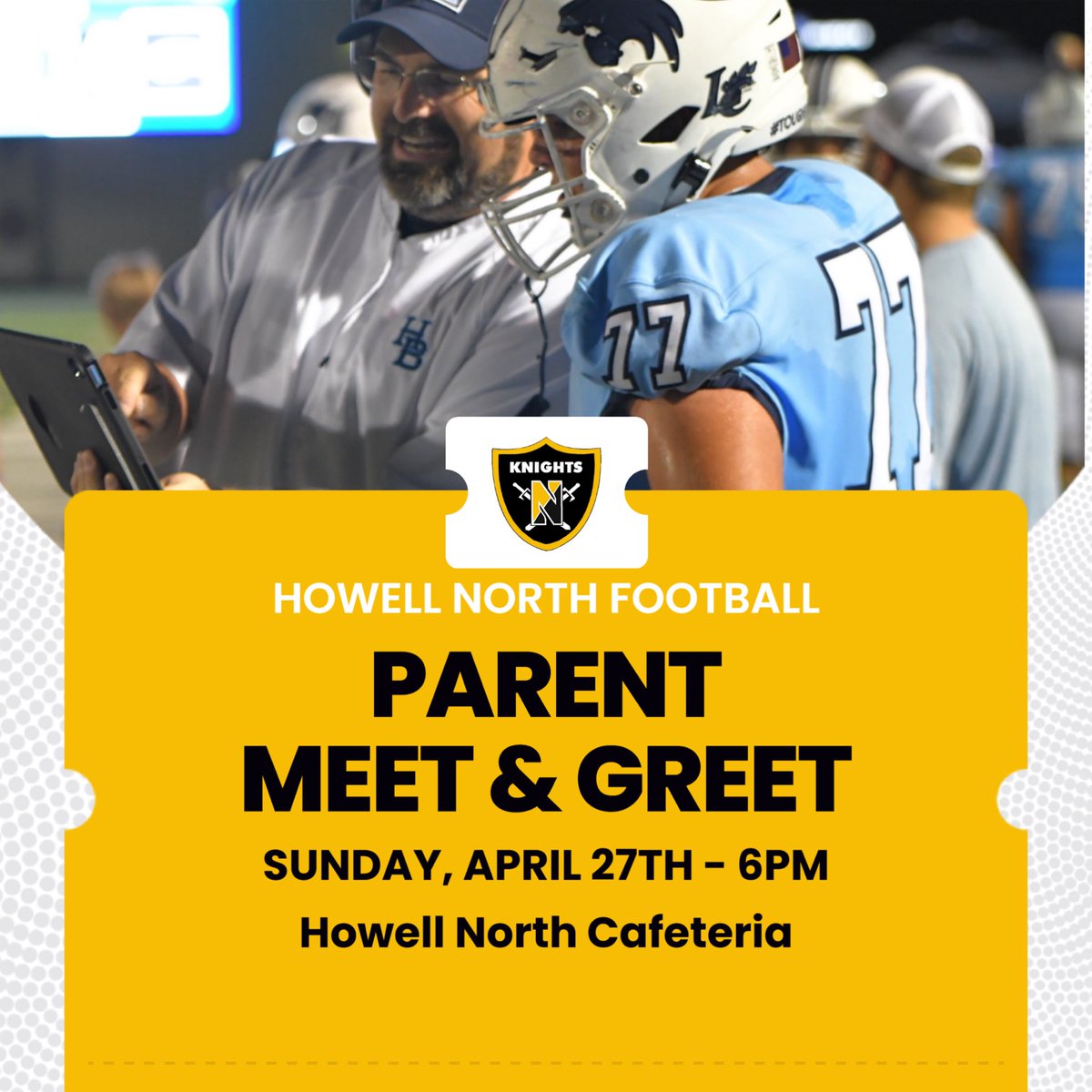 This Sunday, FHN Football will be hosting a Parent Meet &amp; Greet with Coach Erick Webster. We would love to see all of the future and current Knights there, as we start to ring in a new era of Knight football.