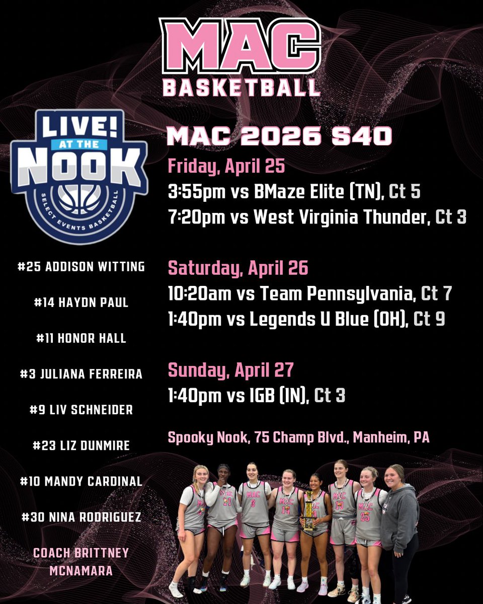 <a href="/DUWBB/">Denison Women's Basketball</a> <a href="/MaureenHirt/">Maureen Hirt</a> <a href="/CoachLivWoolam/">Olivia Woolam</a> <a href="/MACbball_2026/">MACBasketball_2026s40</a> S40 👀 #LiveAtTheNook

<a href="/addisonwitting5/">Addison Witting</a> <a href="/Julii_fd/">Juliana Ferreira</a> <a href="/HaydnRPaul1/">Haydn Paul</a> <a href="/mandyericah10/">MandyCardinal10</a>
<a href="/liz_dunmire/">Elizabeth (Liz) Dunmire VASJ ‘26 4.2 GPA</a> <a href="/nina_rod30/">Nina Rodriguez</a> 
<a href="/liv_schneider/">olivia schneider</a> <a href="/Justt_Honor/">Honor Hall</a>  

<a href="/MacBasketballUA/">Mac Basketball</a>
#Classof2026 #MACproud @_CoachBritt_ <a href="/PGH_Ohio/">Prep Girls Hoops Ohio</a> #NEO #NortheastOhio
