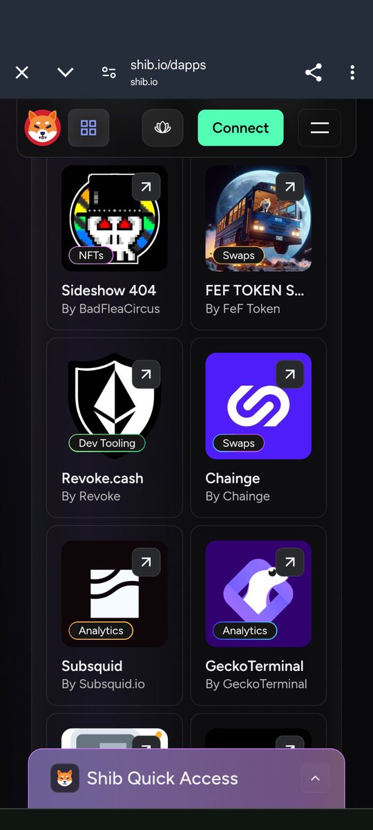 Thanks . $FEF made it to shib.io/dApps
