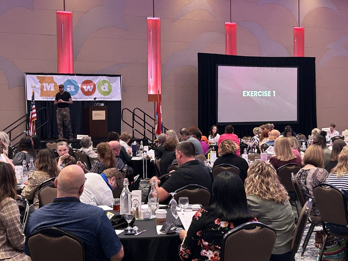 MO_WkDev's tweet image. We're doing the work to encourage progress with keynote Andy Weins   #mawd2025 #moworkforce #forgingthefuture