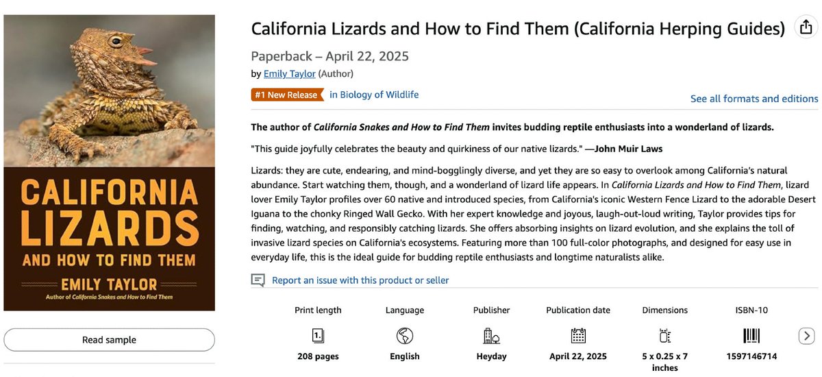 It's officially out! Available at your favorite bookseller, enjoy my latest, an ode to California's wonderland of lizards.

No matter where you get it, reviews on Amazon are most welcome. Thank you!!