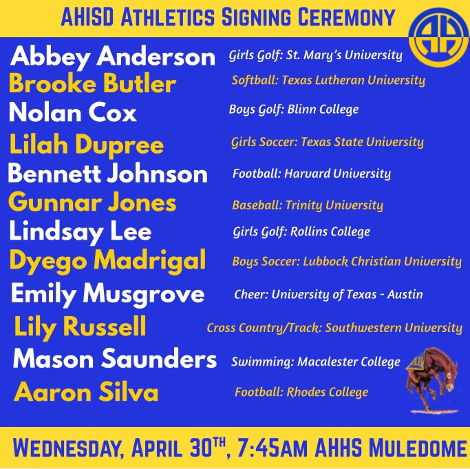 AHISD Athletics (@ahisdathletics) on Twitter photo 
