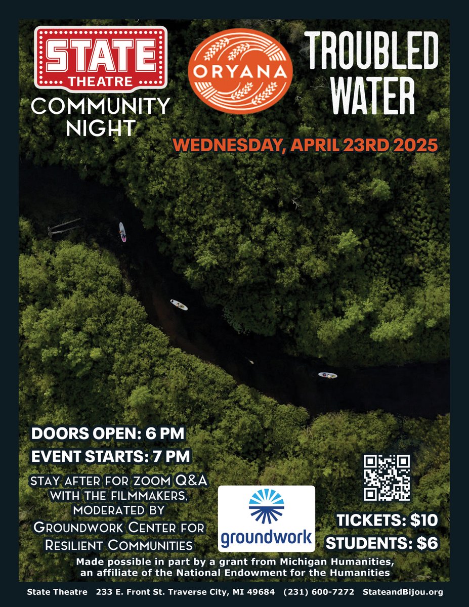 Traverse City Film Festival (@tcff) on Twitter photo See you soon for #CommunityNight @ the State! Oryana Community Co-op Presents: #TroubledWater, a great, timely documentary re: 2 friends who join the fight to #ShutDownLine5. Stay for live Zoom Q&A w/the filmmakers, moderated in-person by <a href="/grndwk/">Groundwork Center</a>. Tix: secure.traversecityfilmfest.org/websales/pages… See you soon for #CommunityNight @ the State! Oryana Community Co-op Presents: #TroubledWater, a great, timely documentary re: 2 friends who join the fight to #ShutDownLine5. Stay for live Zoom Q&A w/the filmmakers, moderated in-person by <a href="/grndwk/">Groundwork Center</a>. Tix: secure.traversecityfilmfest.org/websales/pages…