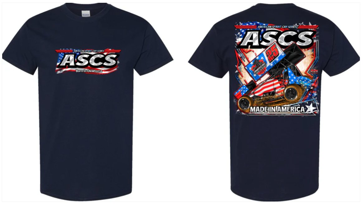 ASCS is proudly Made in America. 🇺🇸

Show your support and pride as an American Sprint Car Series fan with this all-new tee design by <a href="/AZ_Shirts/">Arizona Sport Shirts</a>!

Get yours today at TheGreatestStoreonDirt.com.