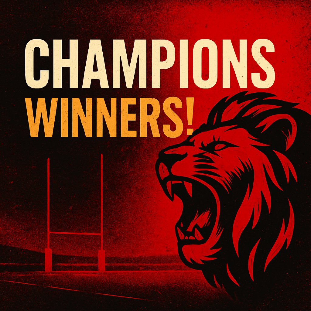 FINAL WHISTLE: Llanishen Lions are Cardiff Rugby Cup Plate Champions! 🏆🔥

Every tackle. Every carry. Every ounce of heart—they left it all out there. So proud of this incredible group of players who showed what it means to wear the red and black. #Lions #FinalWinners #Roar