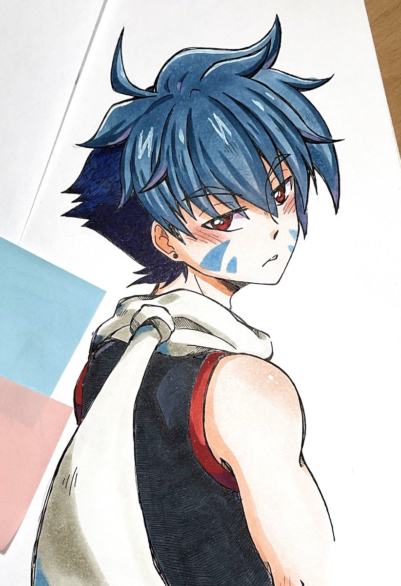 Tenía este dibujo en un bloc de esbozos y no lo había subido por aquí uwu